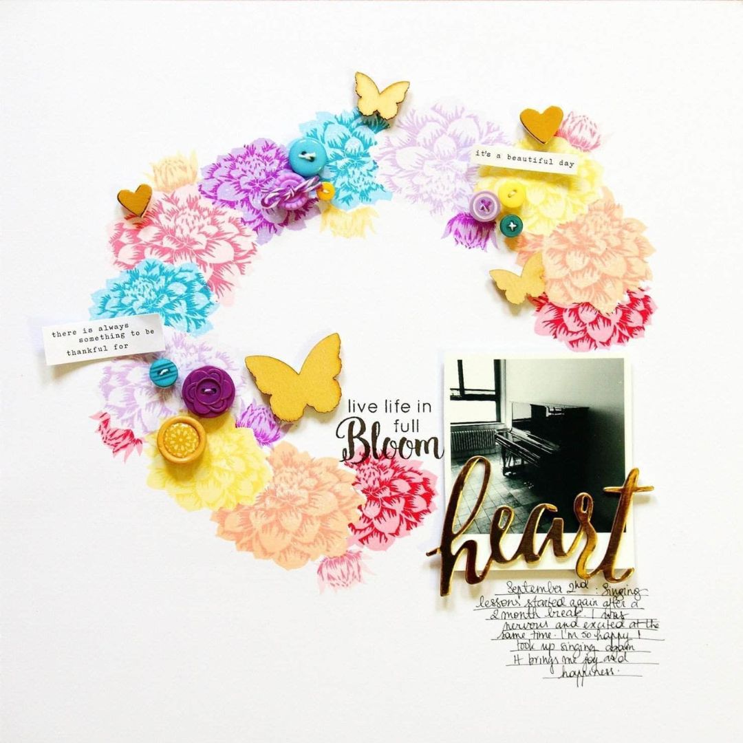 Altenew Dahlia Blossoms Stamp Set