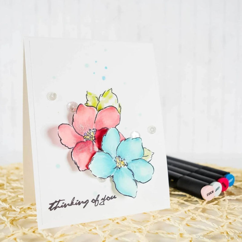 Altenew Hibiscus Bouquet Stamp Set