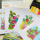 Bee Happy Coloring Pages - Printable Coloring Cards (Digital Download)