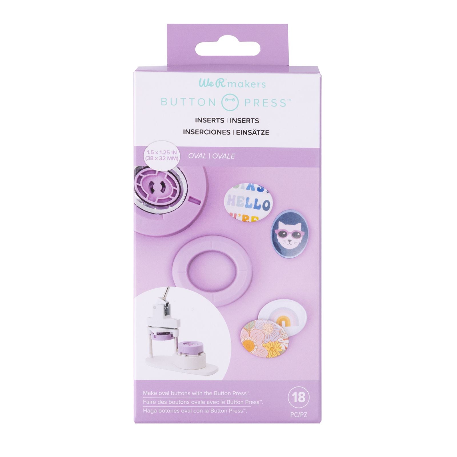 We R Memory Keepers Small Oval Button Press Insert