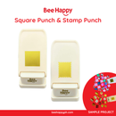 Bee Happy Square Punch & Stamp Punch