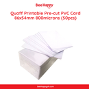 Quaff Printable Pre-cut PVC Card 86x54mm 800microns (50pcs)