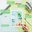 Ohuhu Honolulu Plus Alcohol Markers Supreme Brush Tip: 24-Color Brush & Chisel Double Tipped Marker Set Y30-80403-44