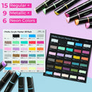 Ohuhu Kakaako Dual Nib Waterproof Acrylic Markers / Acrylic Pens 30 Colors Y30-80601-08