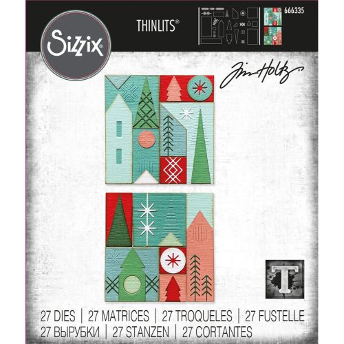 Sizzix Thinlits Die Set 27PK - Holiday Blocks by Tim Holtz