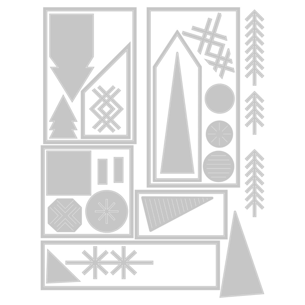 Sizzix Thinlits Die Set 27PK - Holiday Blocks by Tim Holtz