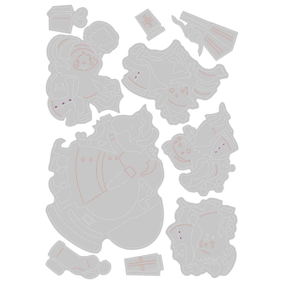 Sizzix Thinlits Die Set 10PK - Santa & Elves