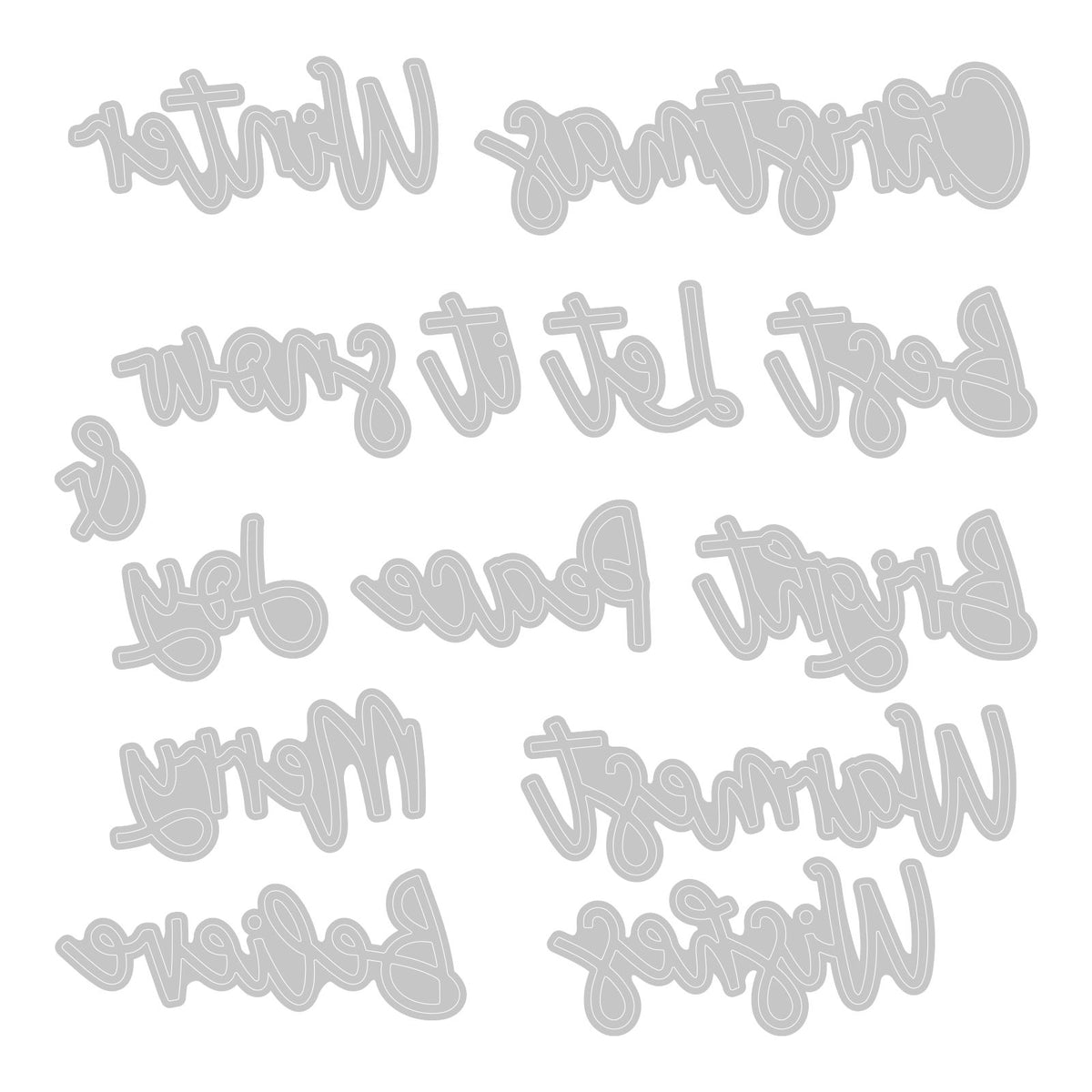 Sizzix Thinlits Die Set 14PK - Variety Sentiments #2