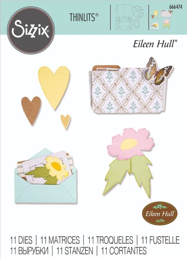 Sizzix Thinlits Die Set 11PK - Envelope, Folder & Flowers by Eileen Hull