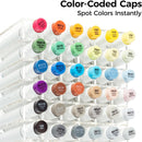 Ohuhu Honolulu Plus Alcohol Markers Brush Tip: 36 Color Supreme Brush & Chisel Double Tipped Marker Y30-80403-45