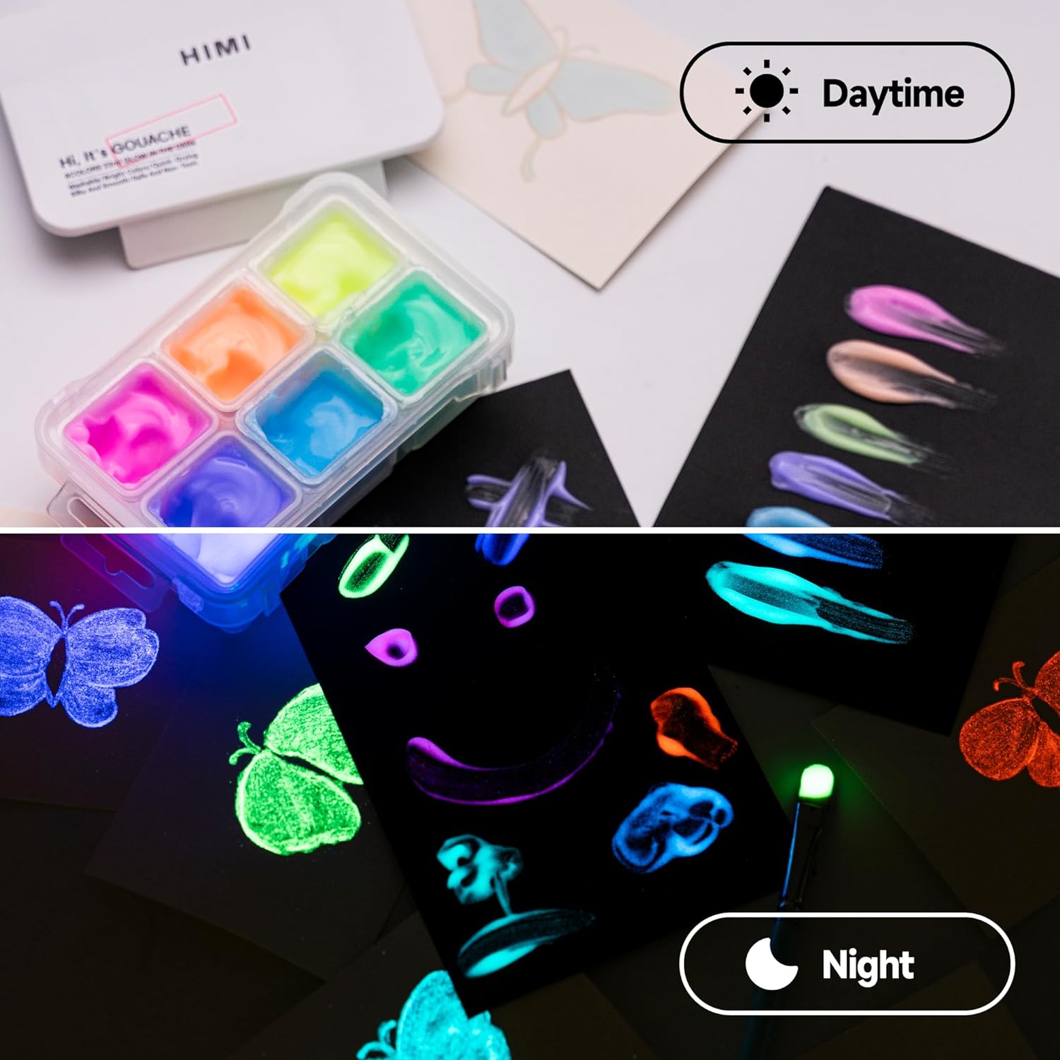 Miya Himi Bright & Pastel Jelly Gouache Paint Set 6 Colors 23ml Jelly Cup Design