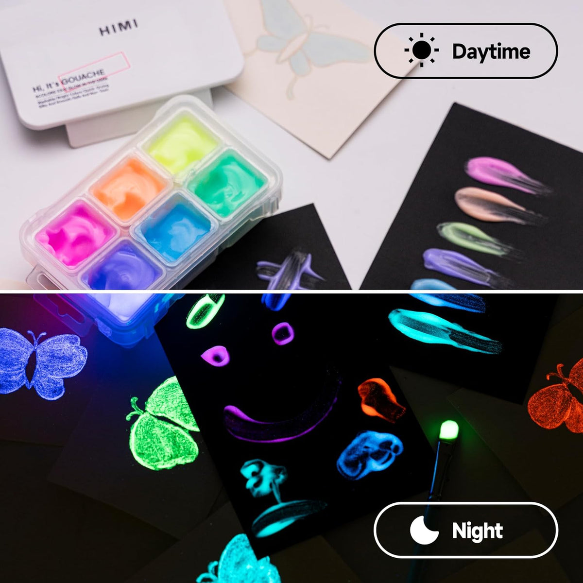 Miya Himi Bright & Pastel Jelly Gouache Paint Set 6 Colors 23ml Jelly Cup Design