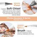 Ohuhu Alcohol Markers Honolulu S 24-color Brush & Soft Chisel Dual Tips Y30-80405-37