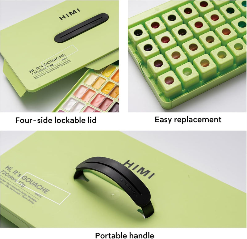 Miya Himi Twin Cup Jelly Gouache Paint Set 72 Colors 12g