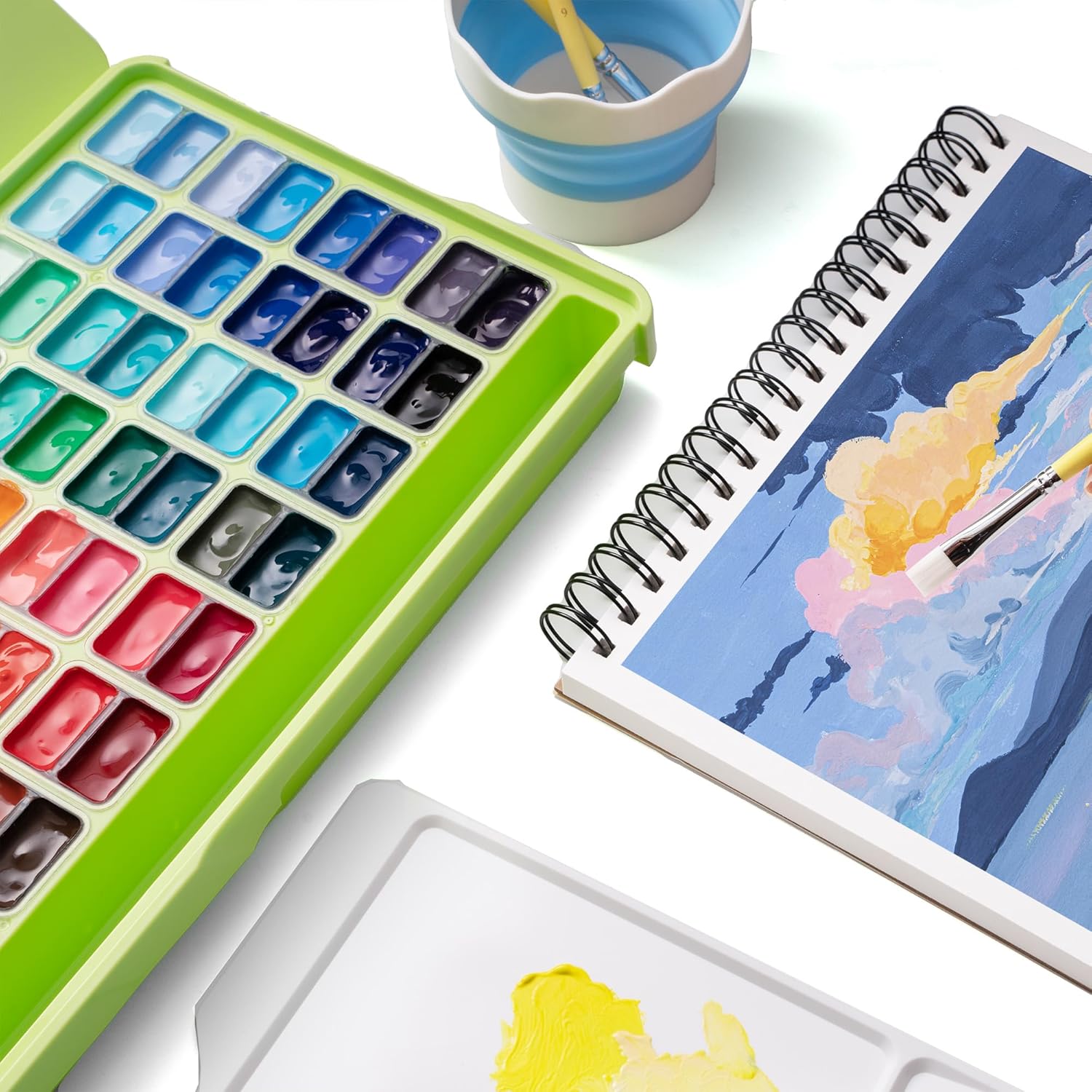 Miya Himi Twin Cup Jelly Gouache Paint Set 72 Colors 12g