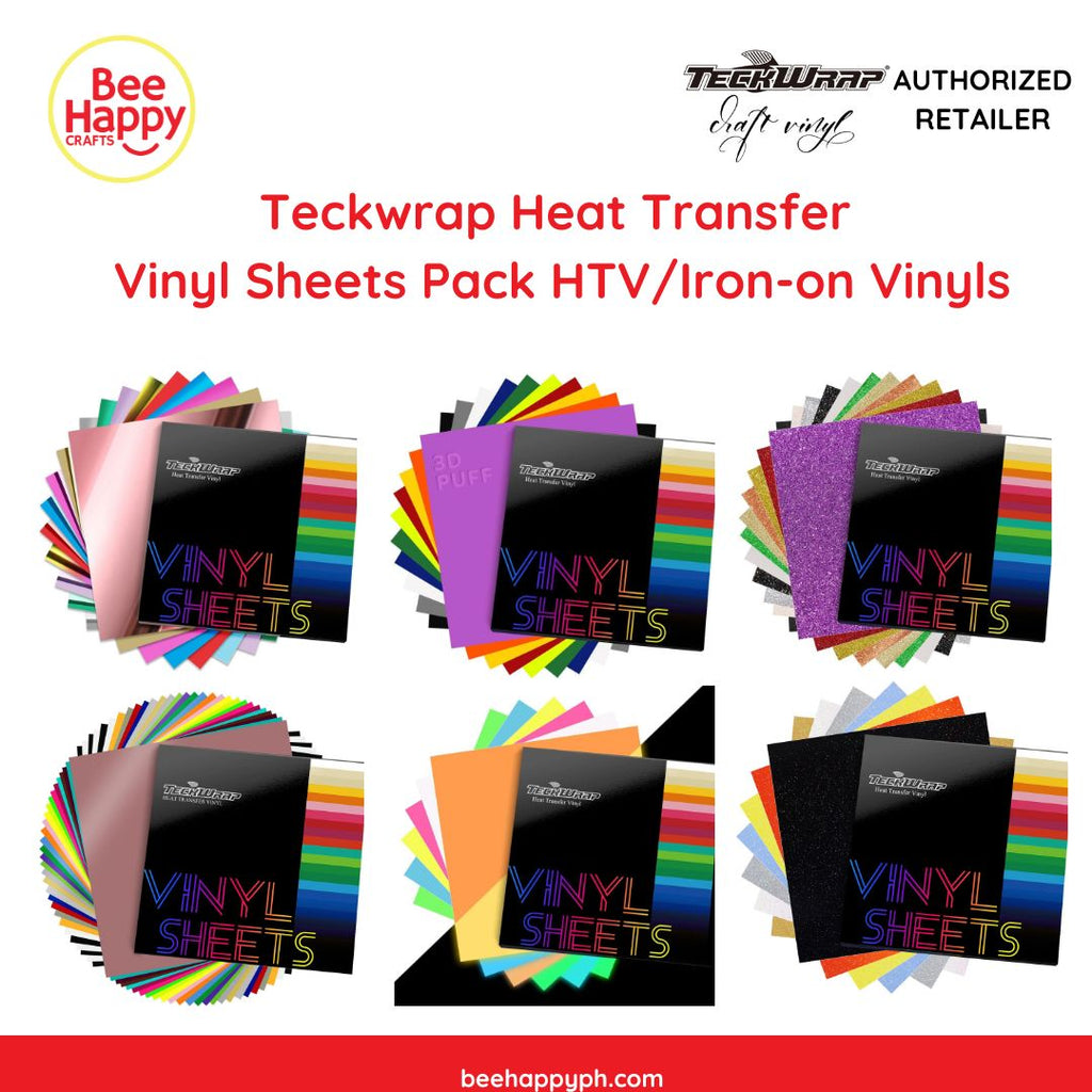 FLOCK (Fabric Feel) Heat Transfer Vinyl Sheets TeckwrapCraft HTV..NEW