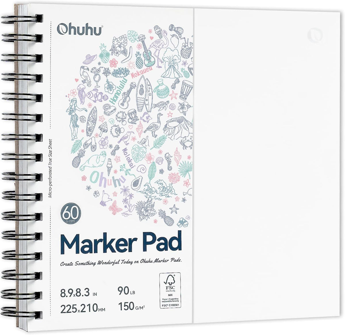 Ohuhu Bleedproof Double-Sided Marker Pad Y44-83000-43, Y44-83000-44 & Y30-83000-47