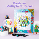 Ohuhu Kakaako Acrylic Paint Pens 30 Pens (24 Metallic Colors) Dual Tips Round & Fine Acrylic Markers Y30-80601-58