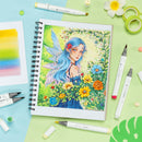 Ohuhu Honolulu Plus Alcohol Markers Brush Tip: 36 Color Supreme Brush & Chisel Double Tipped Marker Y30-80403-45