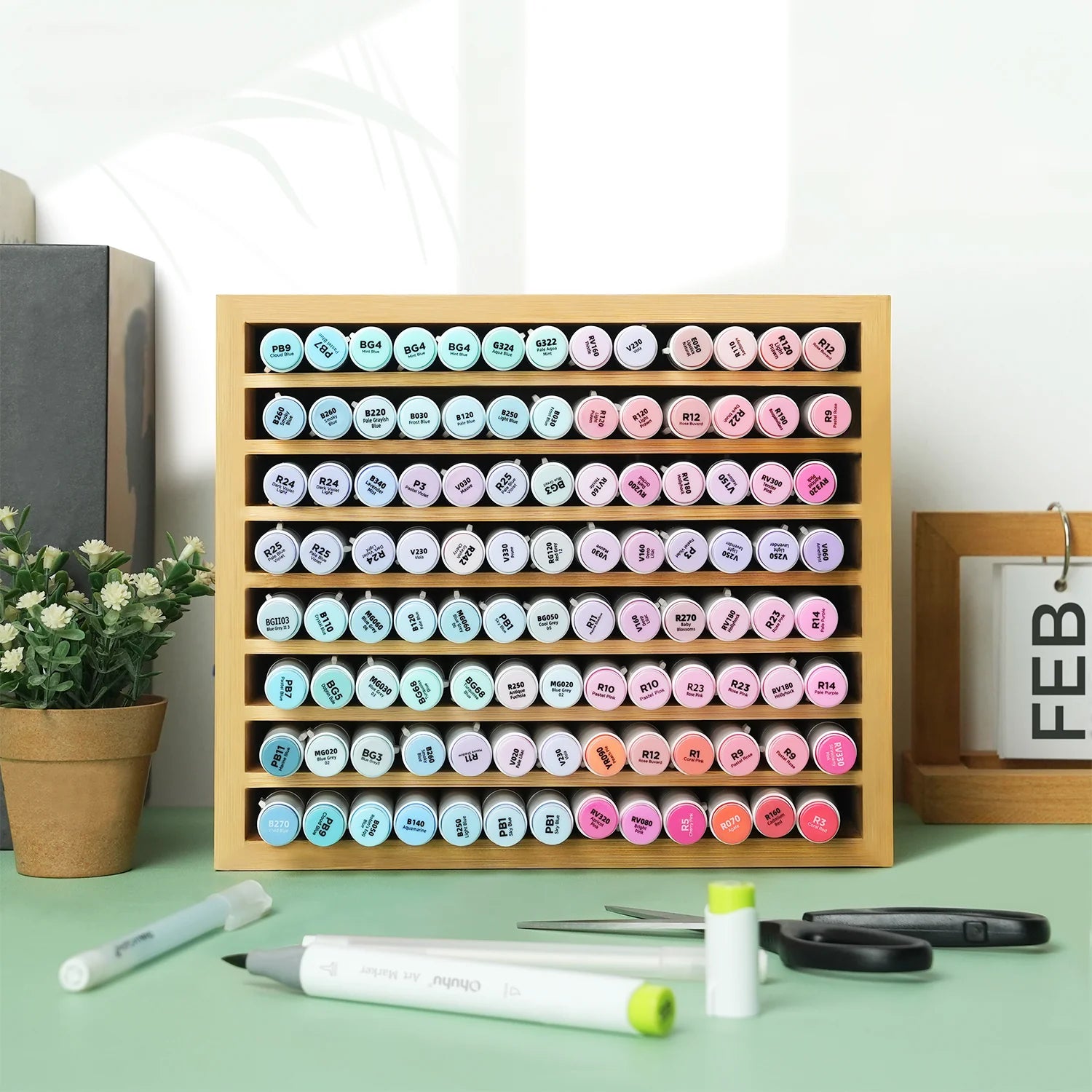 Ohuhu Bamboo Marker Organizer Y30-80500-03,Y30-80500-04 & Y30-80500-08