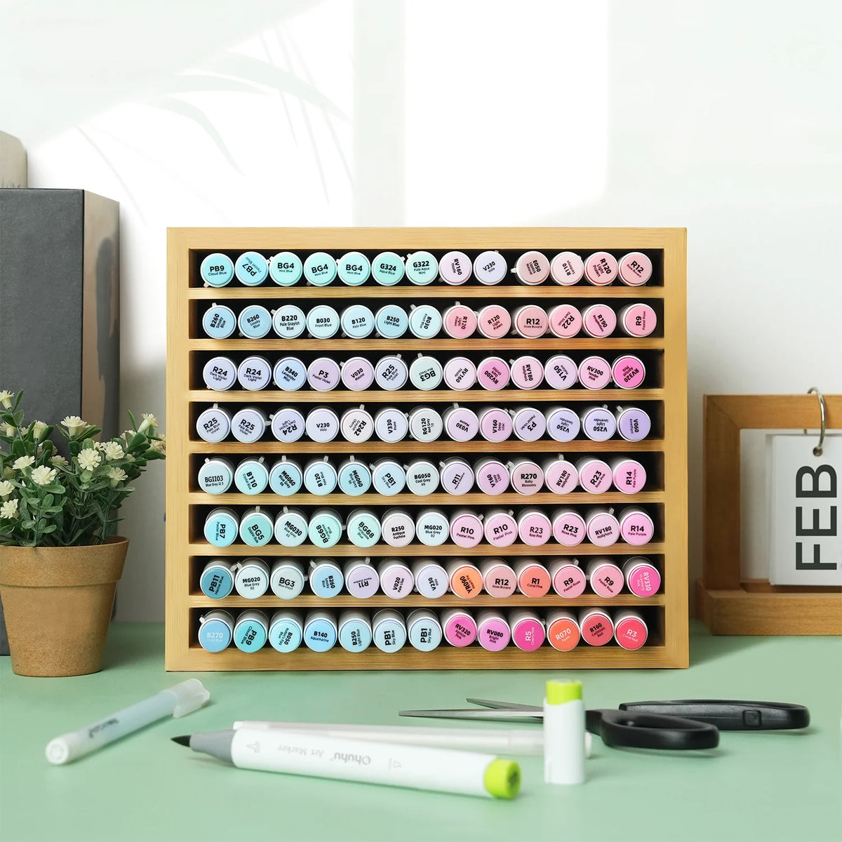 Ohuhu Bamboo Marker Organizer Y30-80500-03,Y30-80500-04 & Y30-80500-08