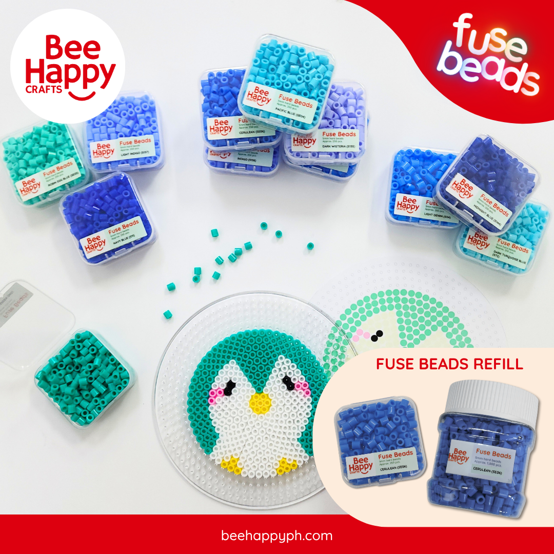 Kindli Fuse Beads Pinks and Purples + Blues and Greens Refill By Bee Happy