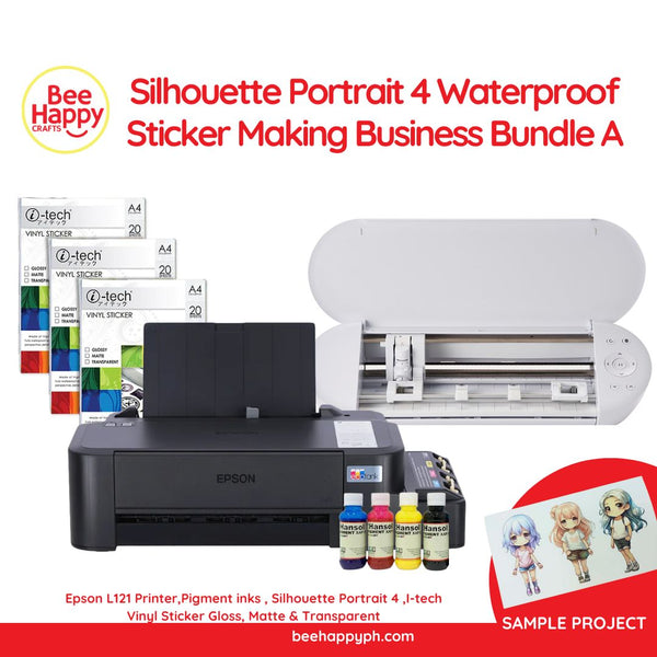 Silhouette Portrait 4 Waterproof Sticker Making Business Bundle A