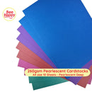 Bee Happy 260gsm Pearlescent Cardstocks A4 Size 10 Sheets - Pearlescent Deep Colors & Metallics