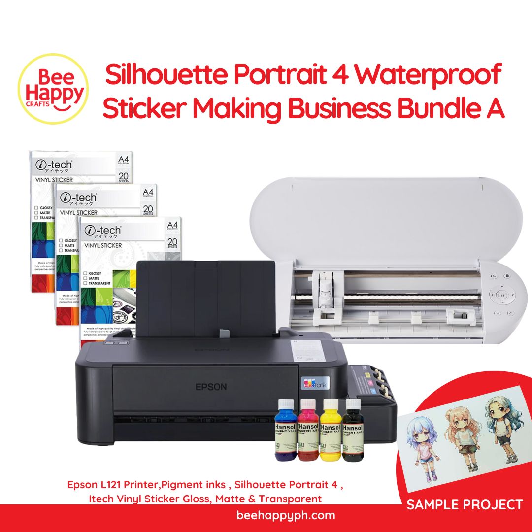 Silhouette Portrait 4 Waterproof Sticker Making Business Bundle A