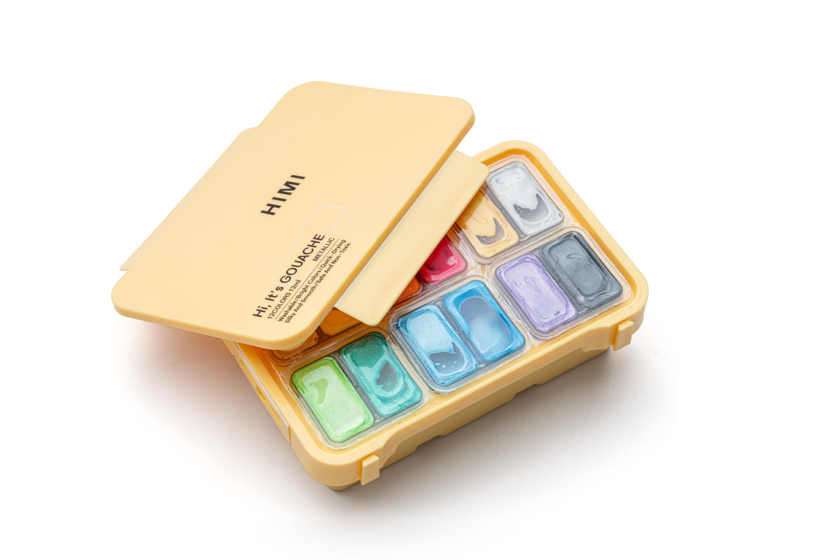 Miya Himi Metallic Jelly Twin Cup 12 Colors 12g Jelly Cup Gouache Paint