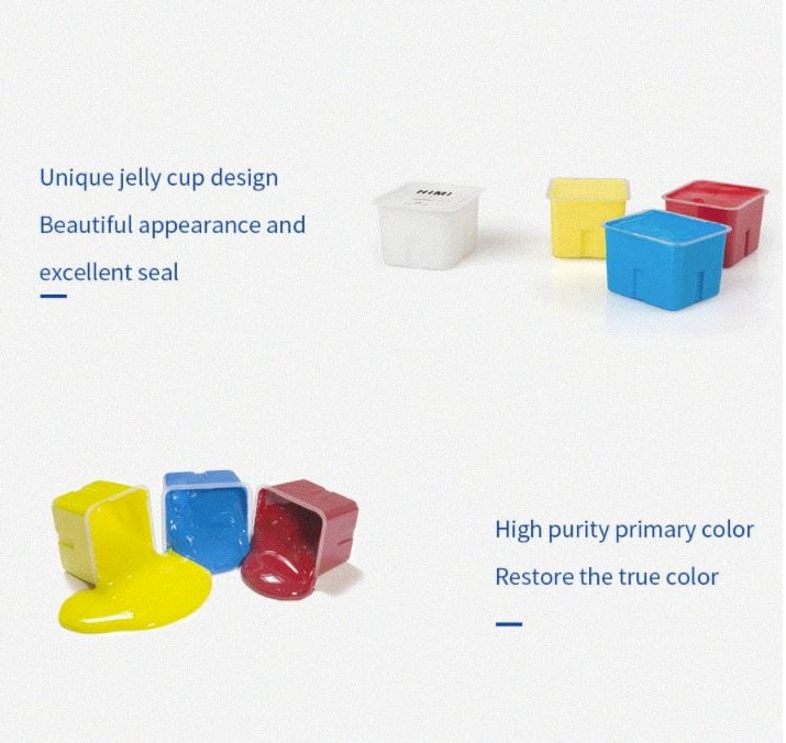 Miya Himi Gouache Refill Jelly cup 30g 4pack-  Titanium White