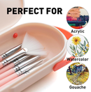 Miya Himi Paint Brushes Set 8 Pcs for Acrylic Oil Gouache