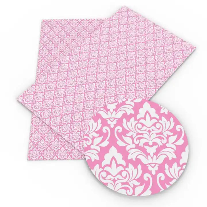 Bee Happy Faux Leather Sheets - Damask