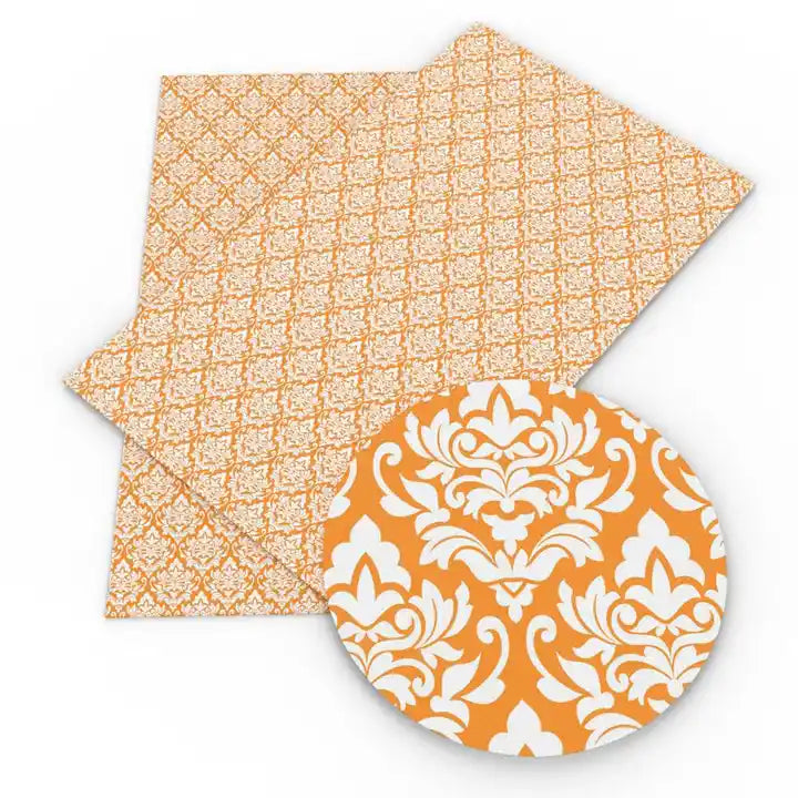 Bee Happy Faux Leather Sheets - Damask