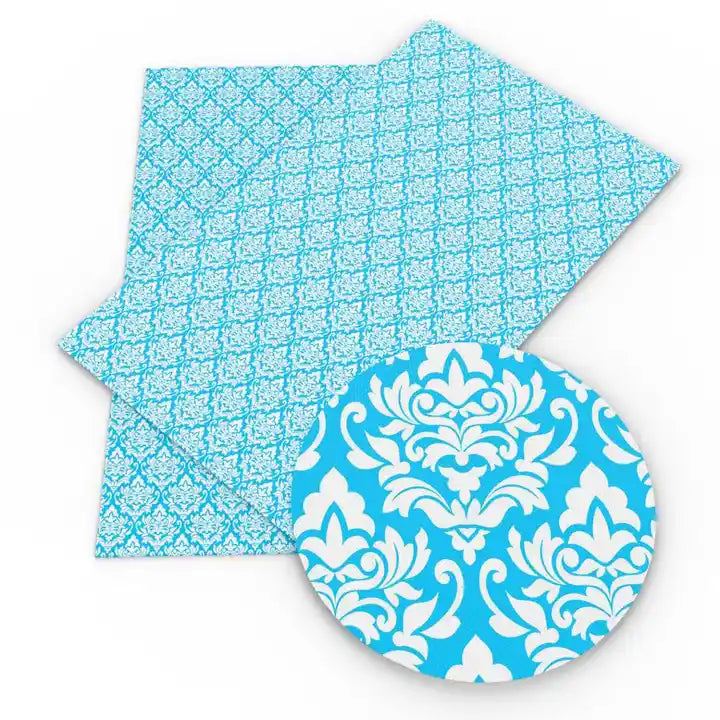 Bee Happy Faux Leather Sheets - Damask