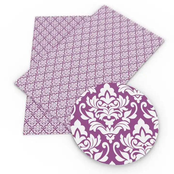 Bee Happy Faux Leather Sheets - Damask