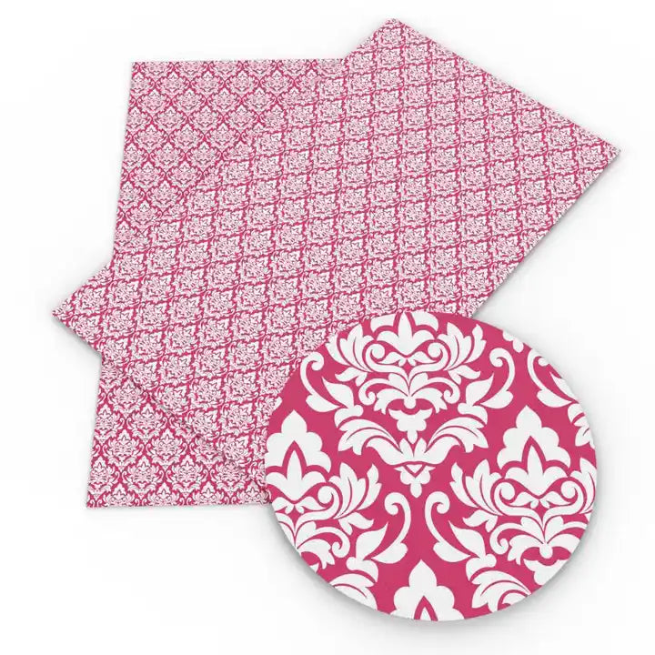 Bee Happy Faux Leather Sheets - Damask