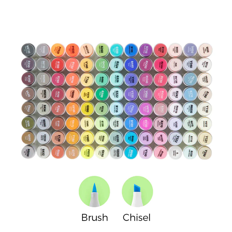 Ohuhu Honolulu NEW 104 Colors Dual Tip Alcohol Art Markers Y30-80404-0
