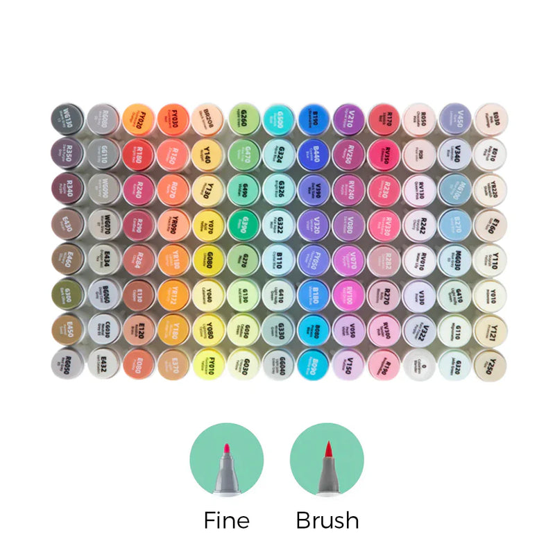 Ohuhu Honolulu NEW 104 Colors Dual Tip Alcohol Art Markers Y30-80404-0