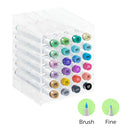 Ohuhu Honolulu 24 Basic Colors Dual Tips Alcohol Art Markers- Brush and Fine Y30-80401-58