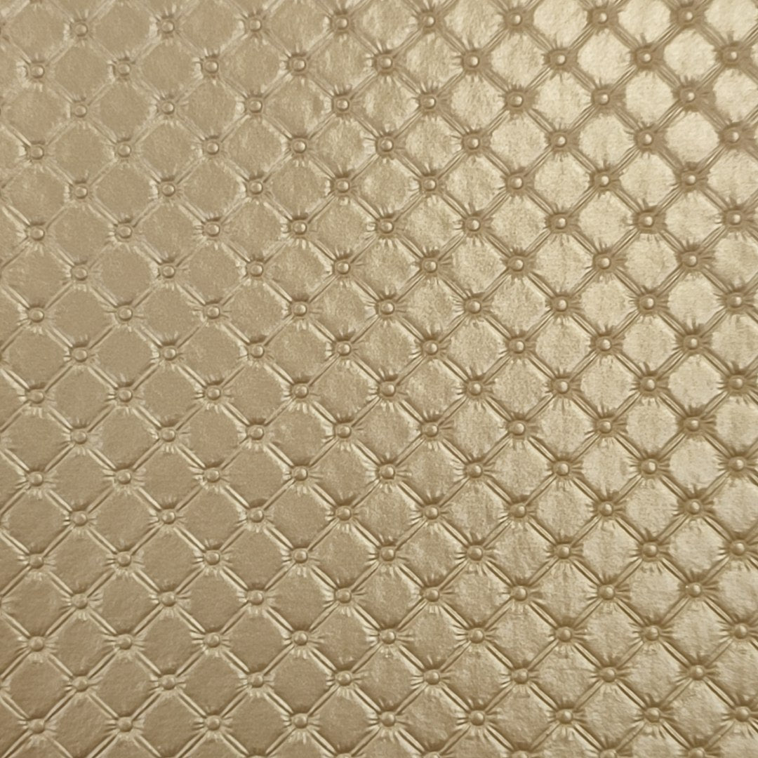 Bee Happy Faux Leather Sheets - Plain Color Quilted Bump Texture