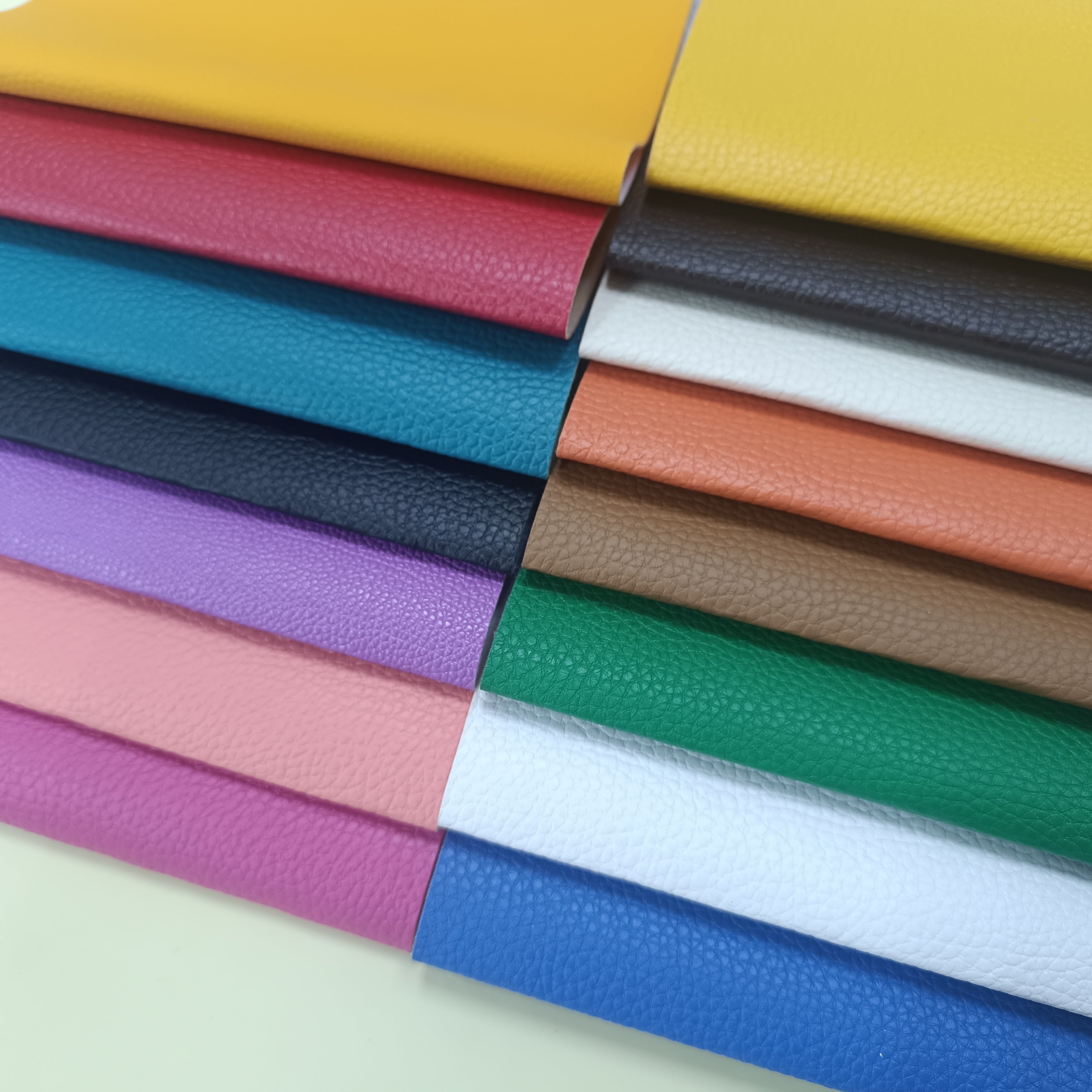 Bee Happy Faux Leather Sheets - Litchi Texture Solid Color 15pcs
