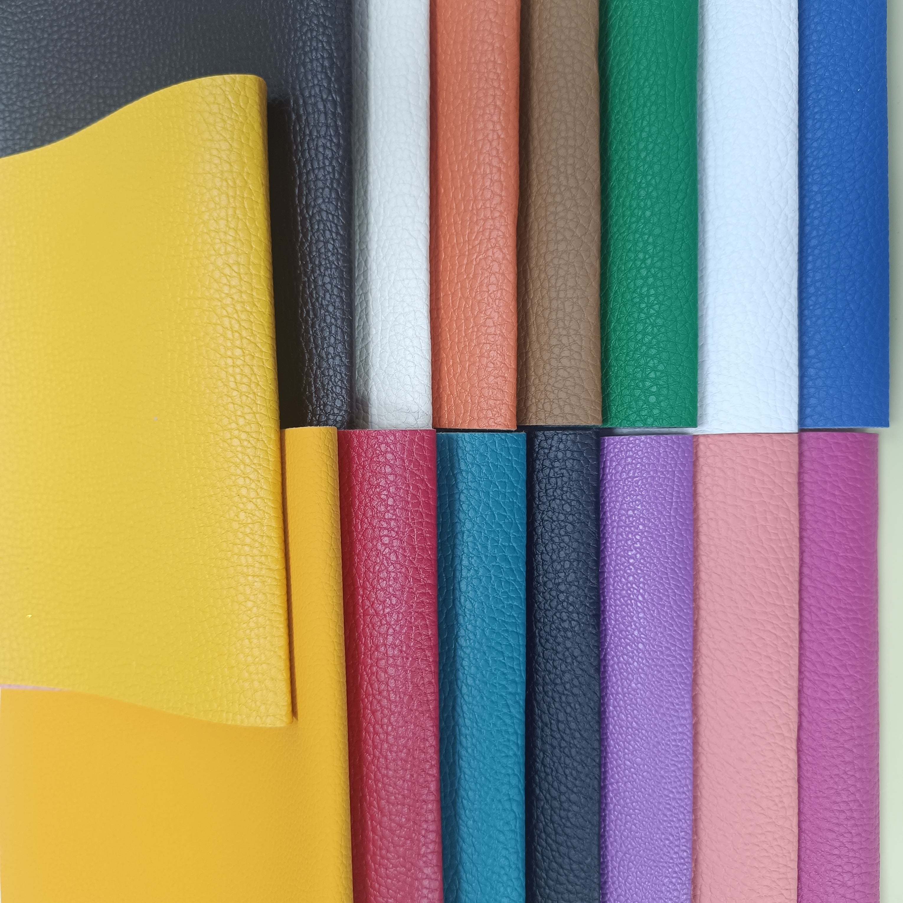 Bee Happy Faux Leather Sheets - Litchi Texture Solid Color 15pcs