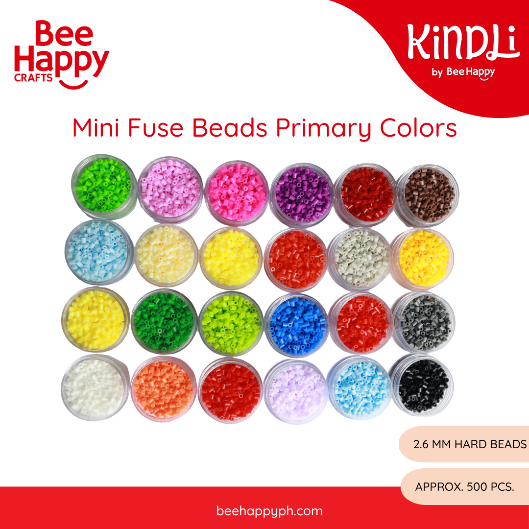 Kindli Mini Fuse Beads Primary Colors Refill 2.6mm (500pcs) by Bee Happy