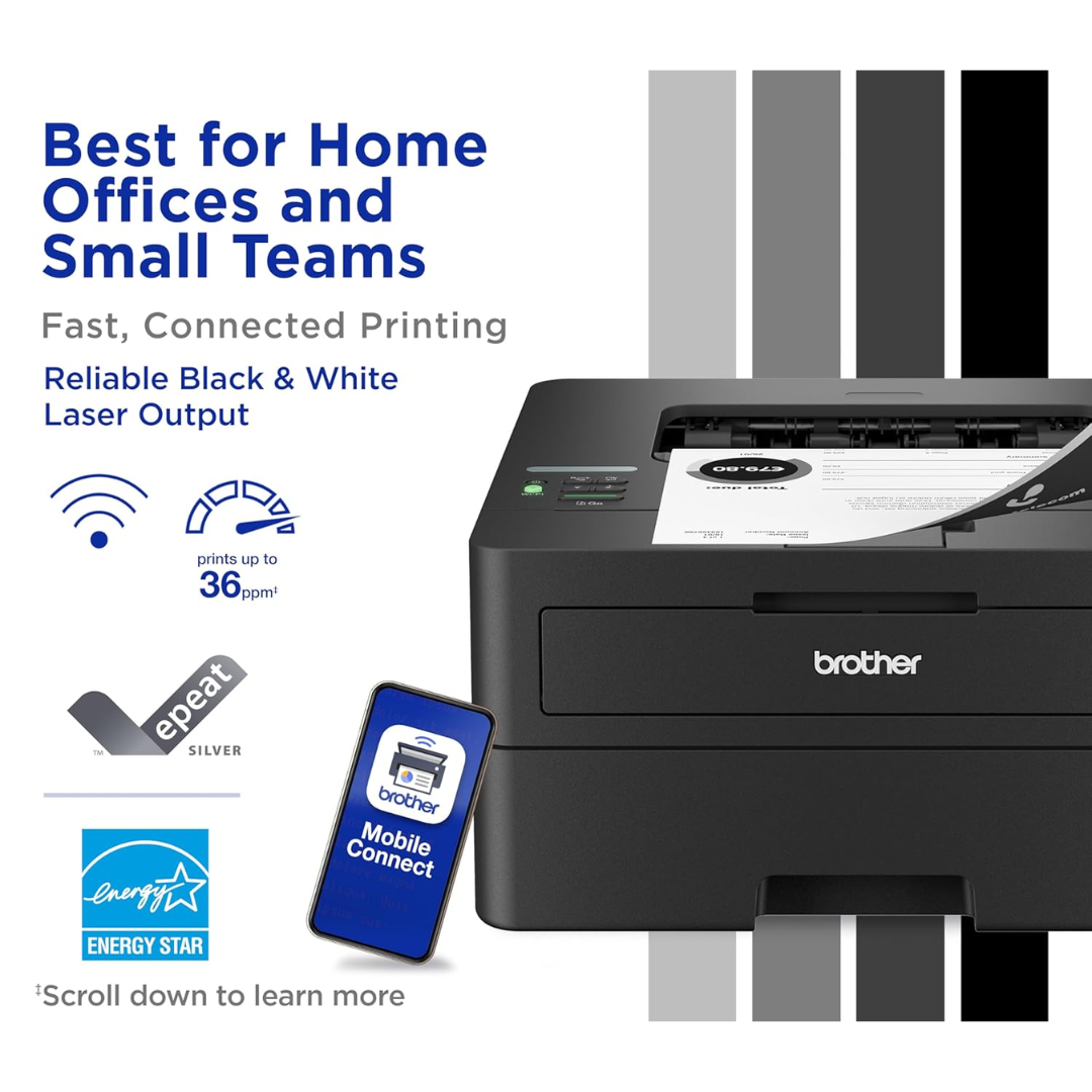 Brother HL-L2460DW Wireless Compact Monochrome Laser Printer