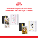 Liene Photo Paper 4×6" and Photo Sticker 4x7" Ink Cartridge 72 sheets