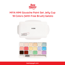 MIYA HIMI Gouache Paint Set Jelly Cup 18 Colors (With Free Brush)