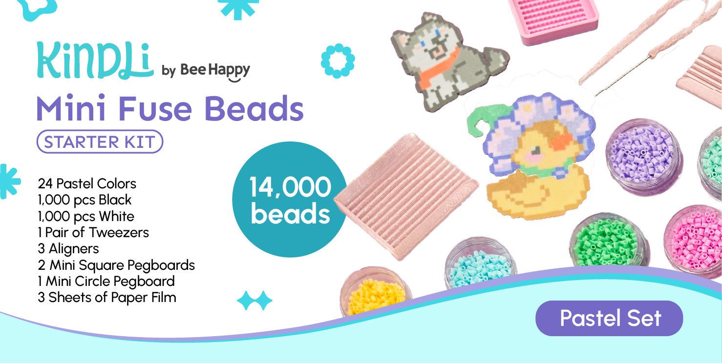 Kindli Mini Fuse Beads Starter Kit (2.6mm Beads) By Bee Happy