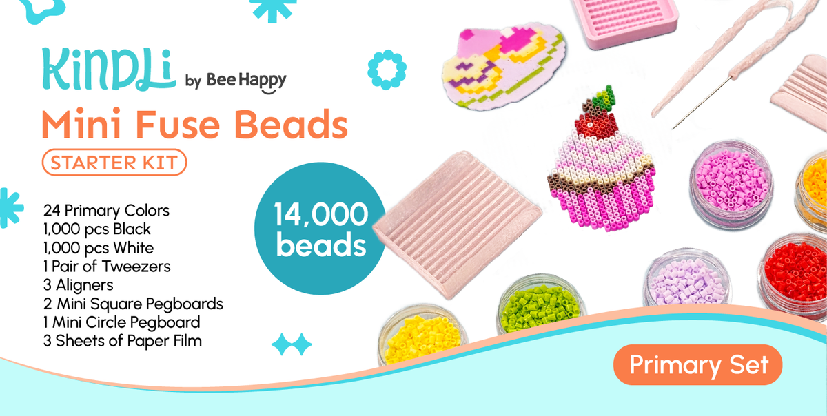 Kindli Mini Fuse Beads Starter Kit (2.6mm Beads) By Bee Happy