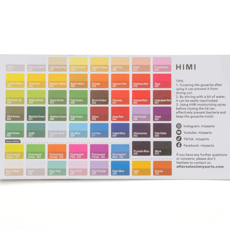 HIMI Gouache Paint Set, 56 Colors X 30ml Unique Jelly Cup Design In A Carrying Case Perfect For Artists Gouache Opaque Watercolor Painting I313991906 - View #5